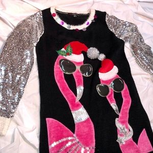 33 Degrees Flamingo Christmas Sweater 